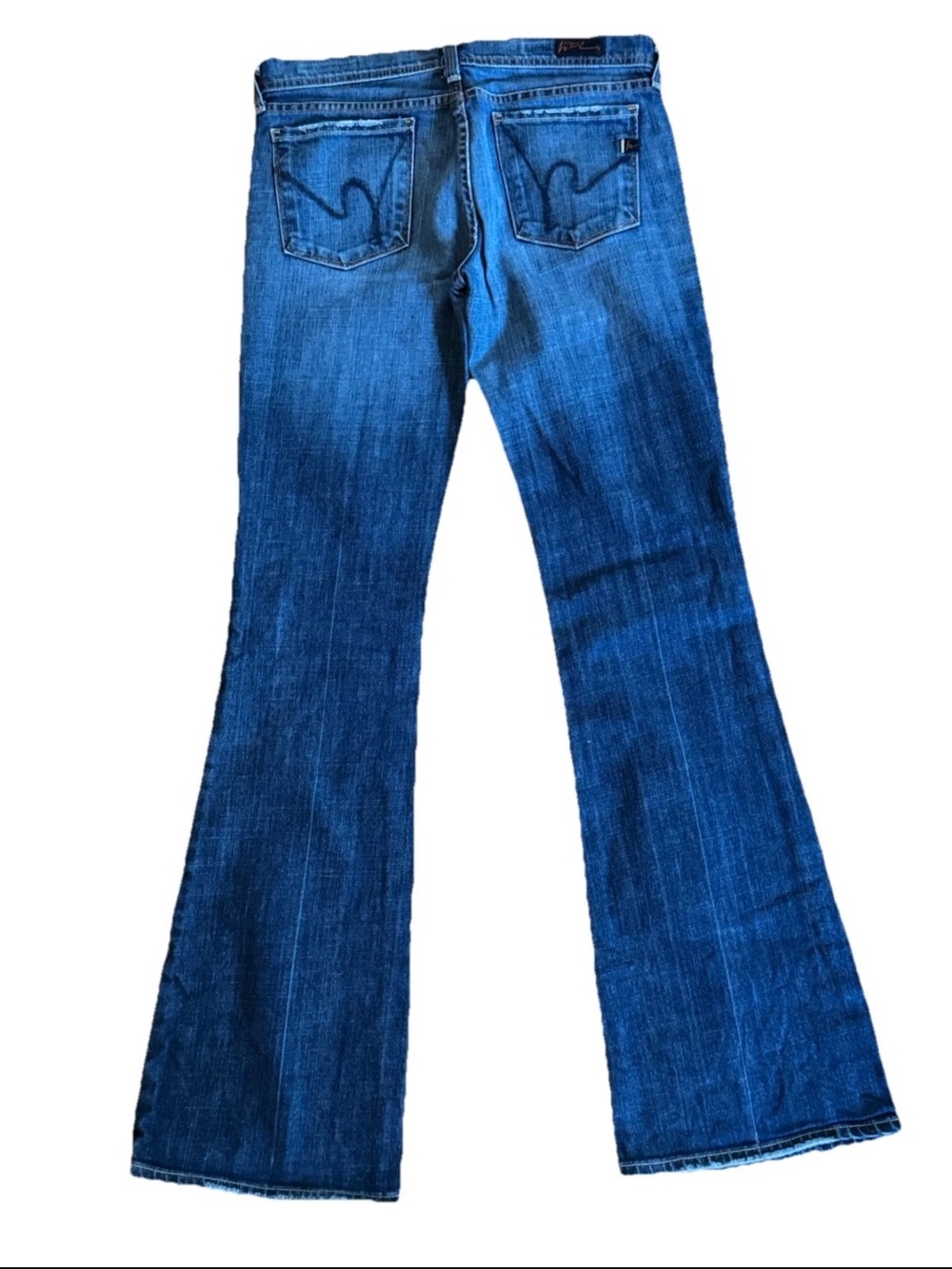 Citizens Of Humanity Blue Flare Jeans with Signature Back Pockets